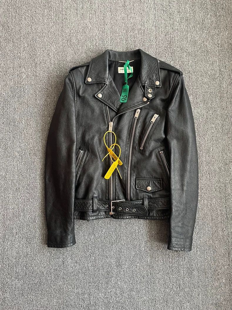 Saint Laurent Paris Saint Laurent Leather Jacket with Lips Design- Size US L / EU 52-54 / 3 - 2 Thumbnail