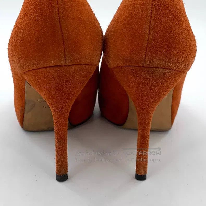 Gucci Gucci Orange suede fish mouth waterproof platform high hee Size US 12 / IT 42 - 8 Thumbnail