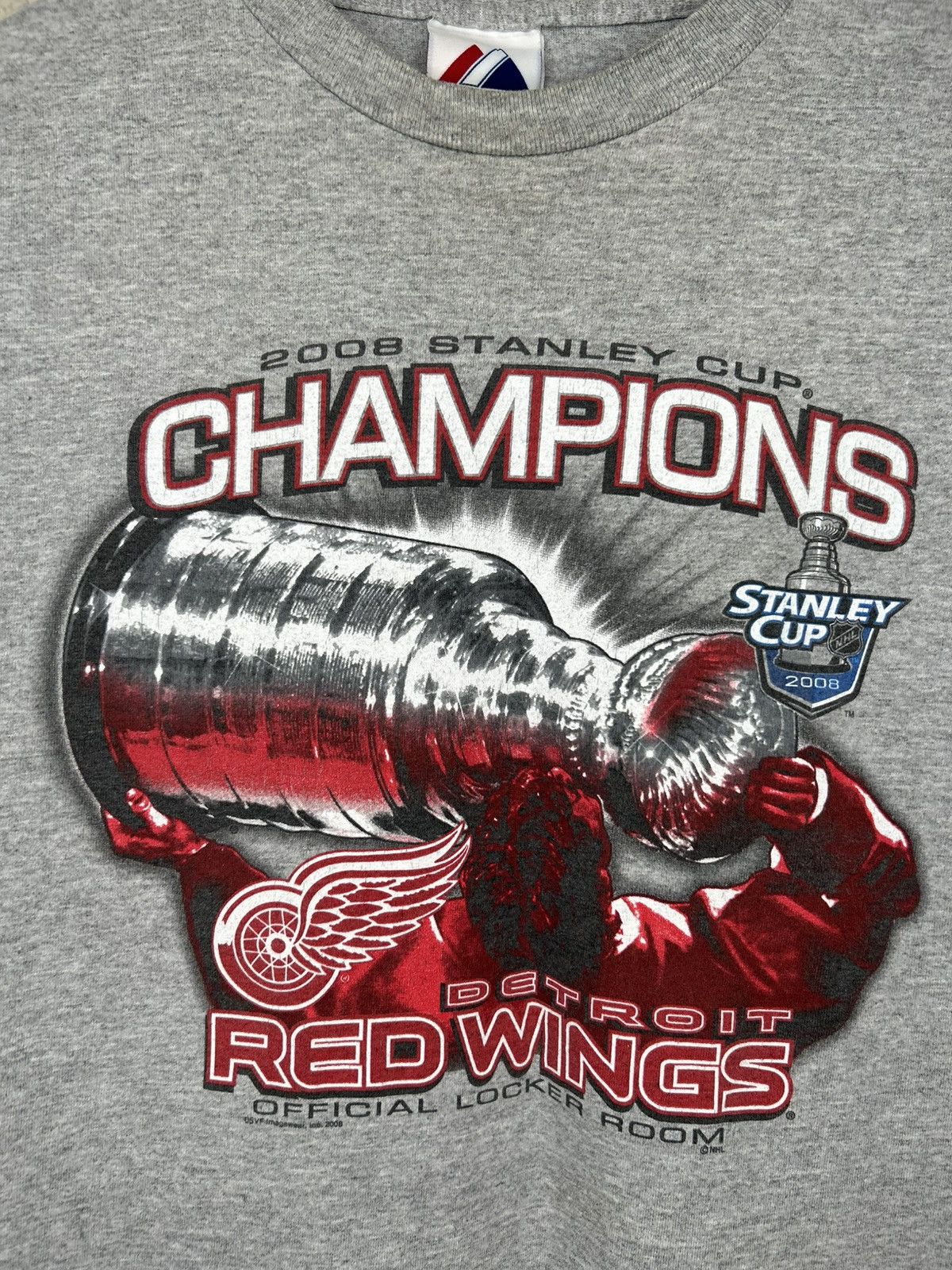 NHL Vintage Majestic Detroit Red Wings 2008 Stanley Cup Shirt Size US L / EU 52-54 / 3 - 3 Thumbnail
