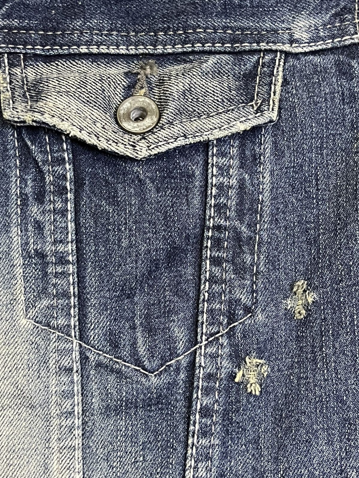 GOSTAR DE FUGA Archival japanese GOSTAR DE FUGA dirt trucker denim jacket Size US XS / EU 42 / 0 - 8 Thumbnail