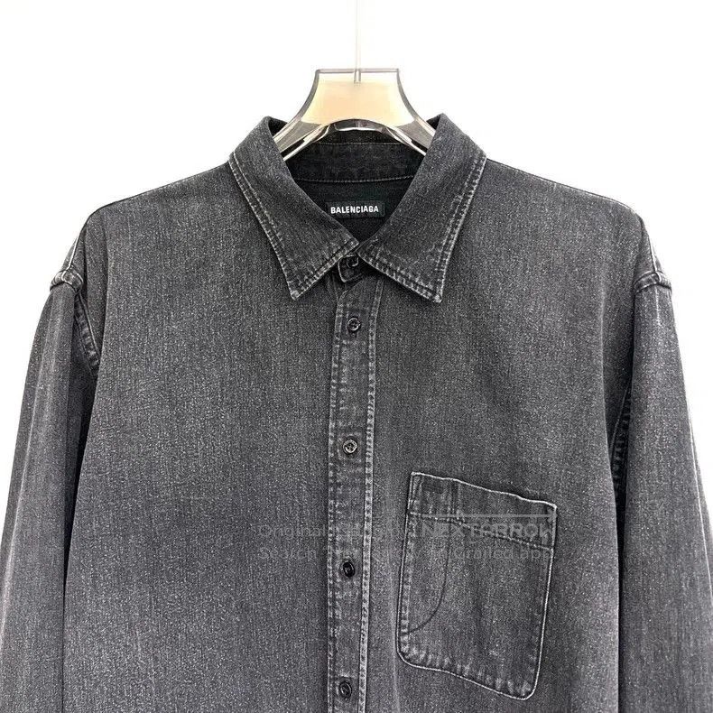 Balenciaga Balenciaga Denim Long Sleeve Shirt. Size US M / EU 48-50 / 2 - 2 Thumbnail