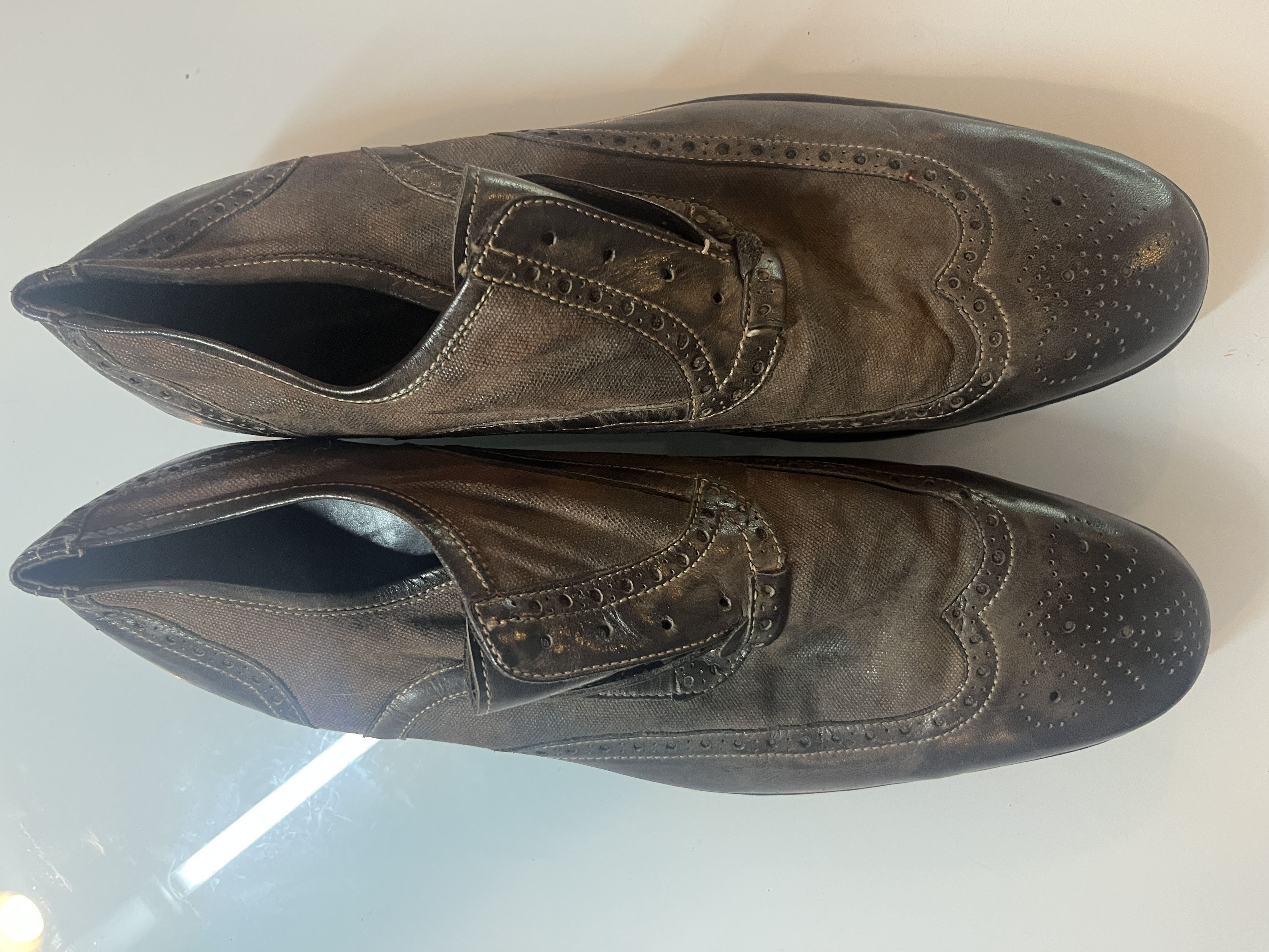 John Varvatos Varvatos Made in Italy Wingtip Laceless Brogue Style 1364 Size US 11 / EU 44 - 5 Thumbnail