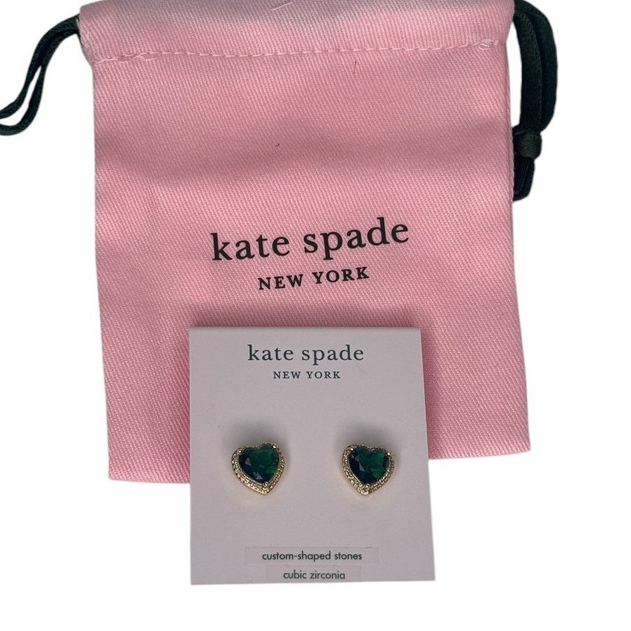 Kate Spade Kate Spade New York Women's My Love Pave Heart Stud Earrings Size ONE SIZE - 8 Thumbnail