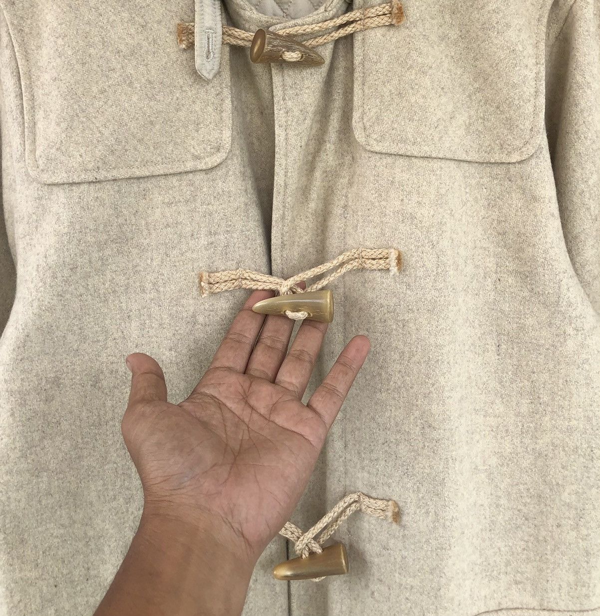 Japanese Brand Vintage A.O. Atsuki Onishi Wool Duffer Hoodie Jacket Size US M / EU 48-50 / 2 - 7 Thumbnail