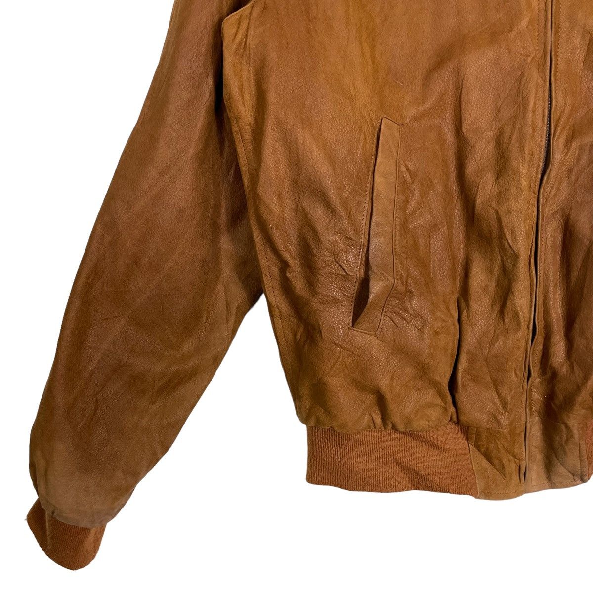 Golden Bear × Taylor Stitch × Vintage 💥90s GOLDEN BEAR LEATHER BOMBER JACKET Size US S / EU 44-46 / 1 - 4 Thumbnail