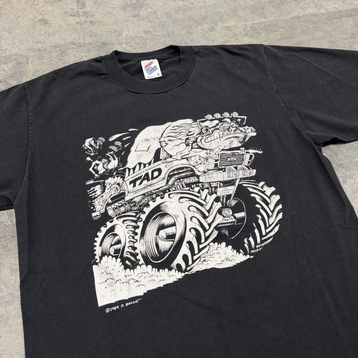 Vintage 1989 Vintage Tad Monster Truck Peter Bagge Art Band Tee Size US L / EU 52-54 / 3 - 3 Thumbnail