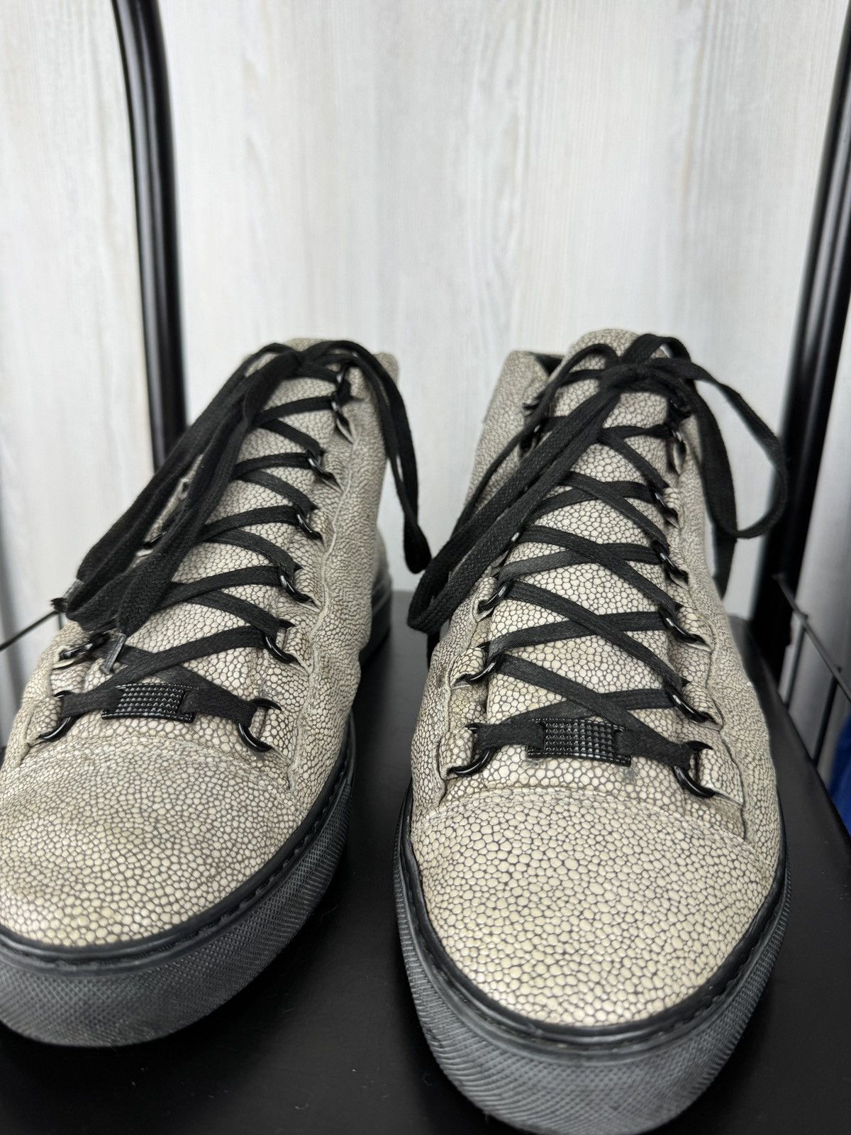 Balenciaga Balenciaga Leather High Arena Stingray Grey Sneakers size 42 Size US 9 / EU 42 - 7 Thumbnail