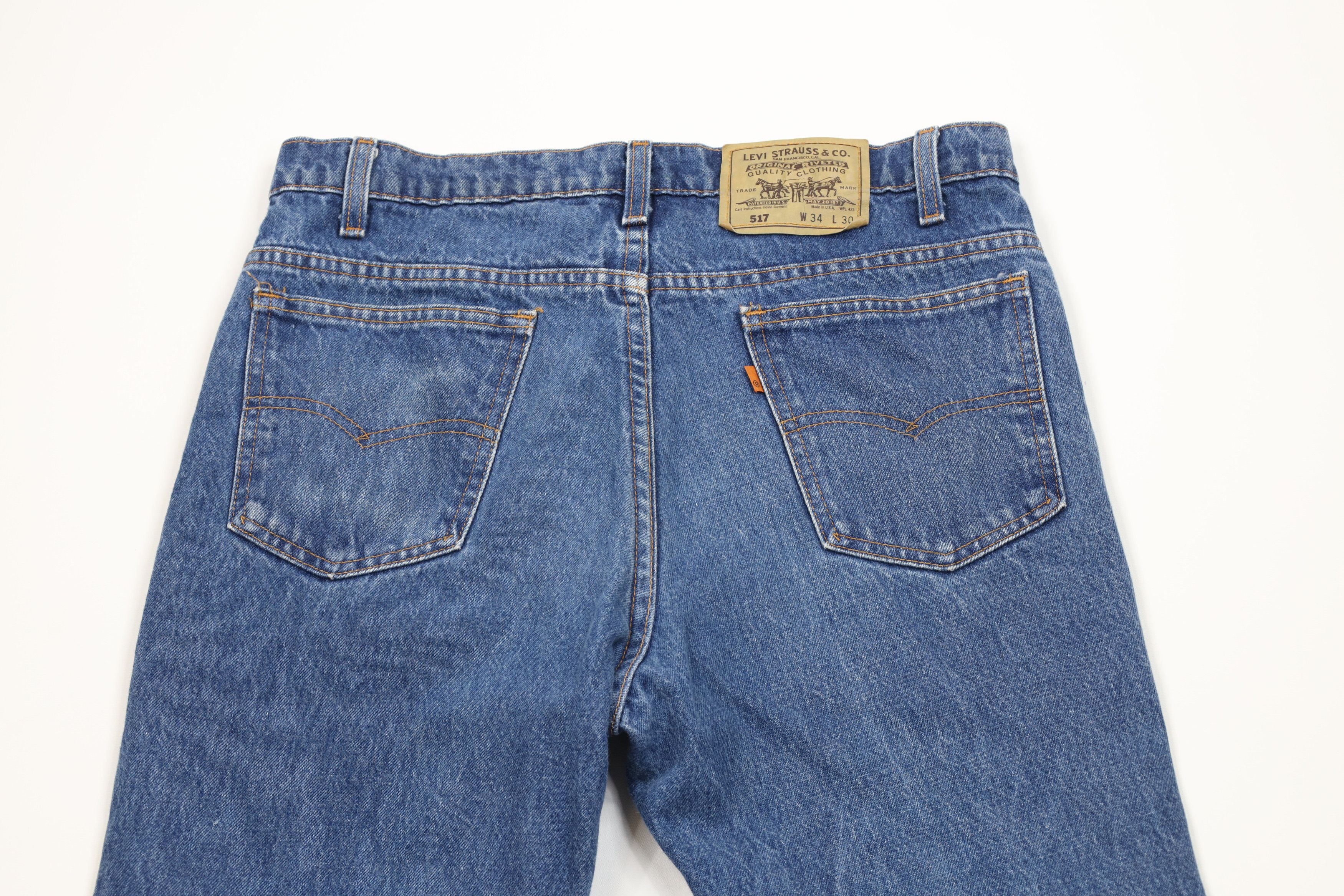 Levi's Vintage 90s Levis 517 Orange Tab Wide Leg Bootcut Jeans USA Size US 34 / EU 50 - 12 Thumbnail