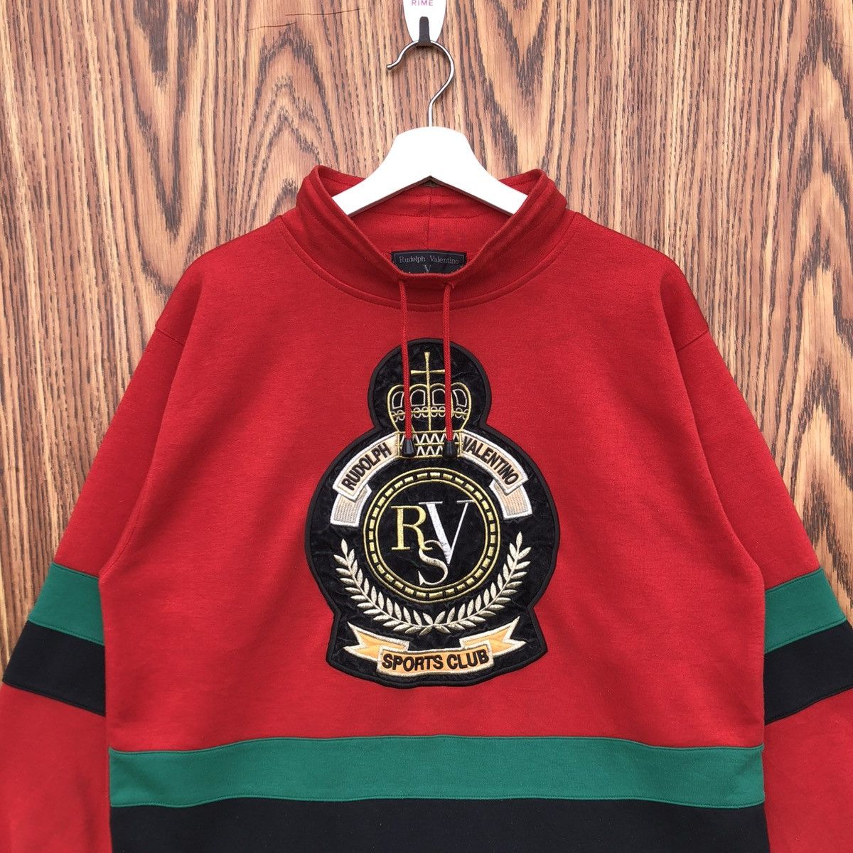 Vintage Vintage 90s Rudolph Valentino Sports Club Sweatshirts Size US L / EU 52-54 / 3 - 3 Thumbnail