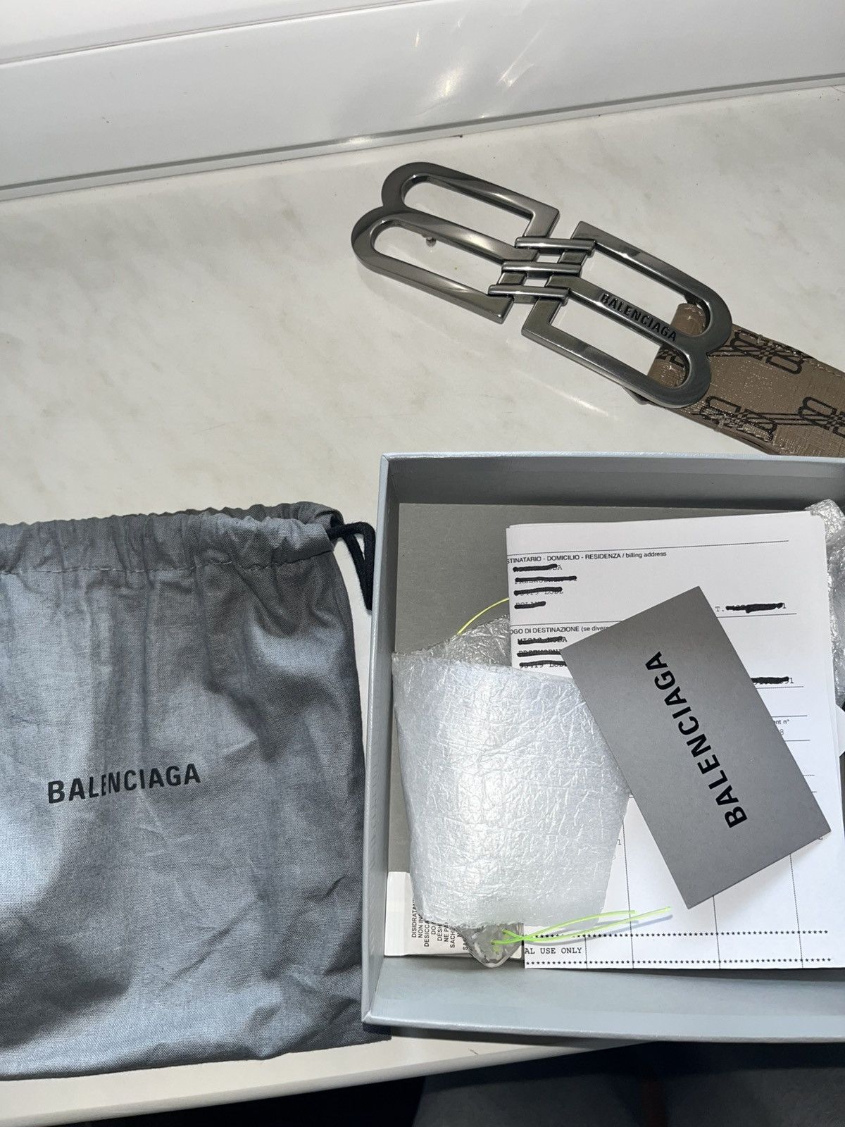 Balenciaga balenciaga monogram silver buckle belt Size 40 - 4 Thumbnail