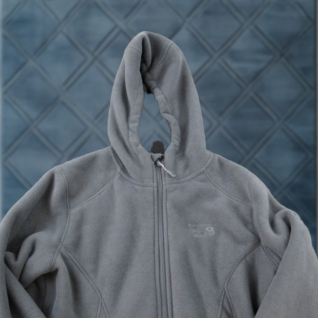 Mountain Hardwear Mountain Hardwear Fleece Jacket Women S Gray Hooded Zip Pockets Hiking Size S / US 4 / IT 40 - 1 Thumbnail
