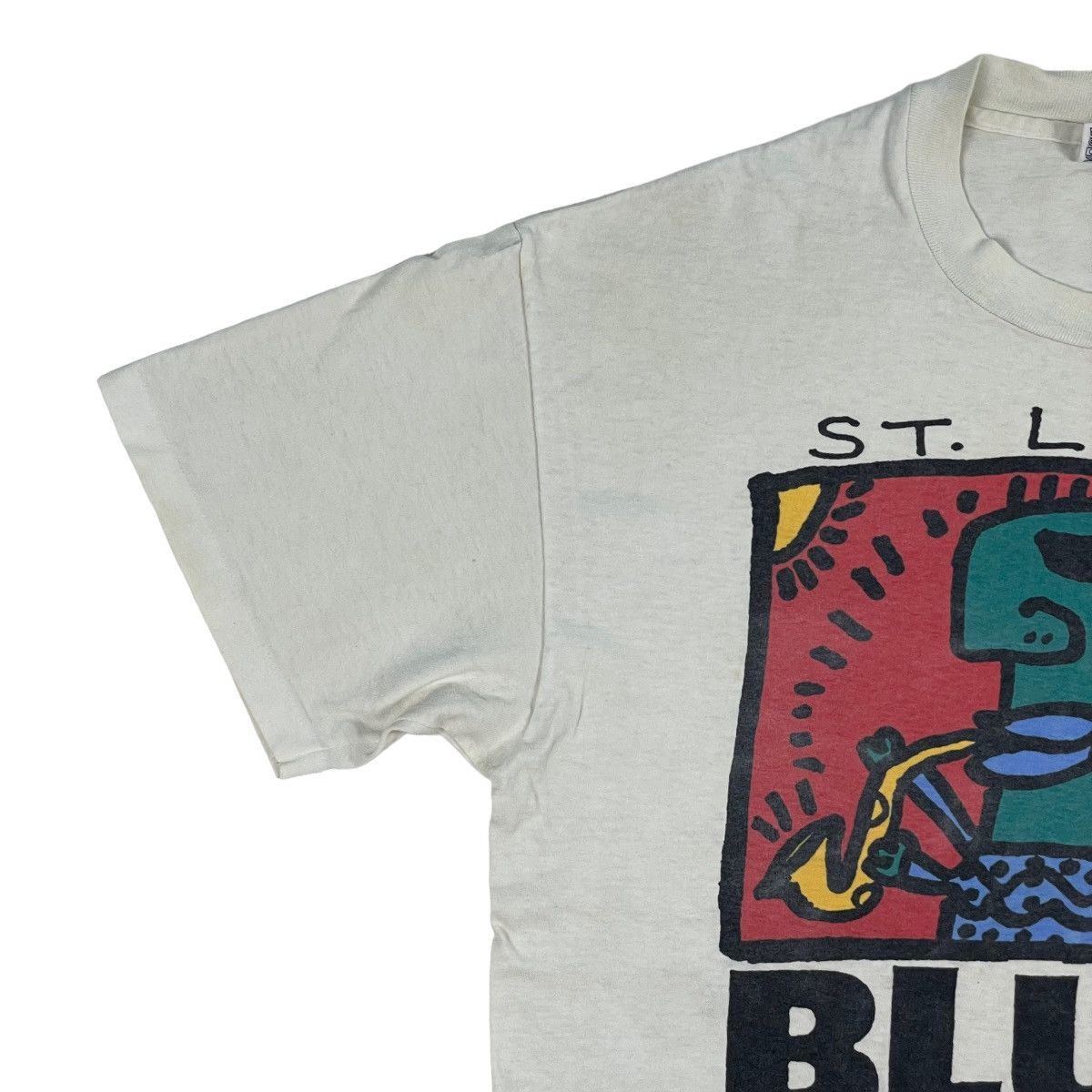 Band Tees VTG 91 Big Head Design St. Louis Blues Music Tee Size US XL / EU 56 / 4 - 2 Thumbnail