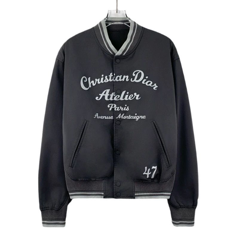 Dior Dior Gray logo letter print stand-up collar single-breaste Size US S / EU 44-46 / 1 - 1 Thumbnail