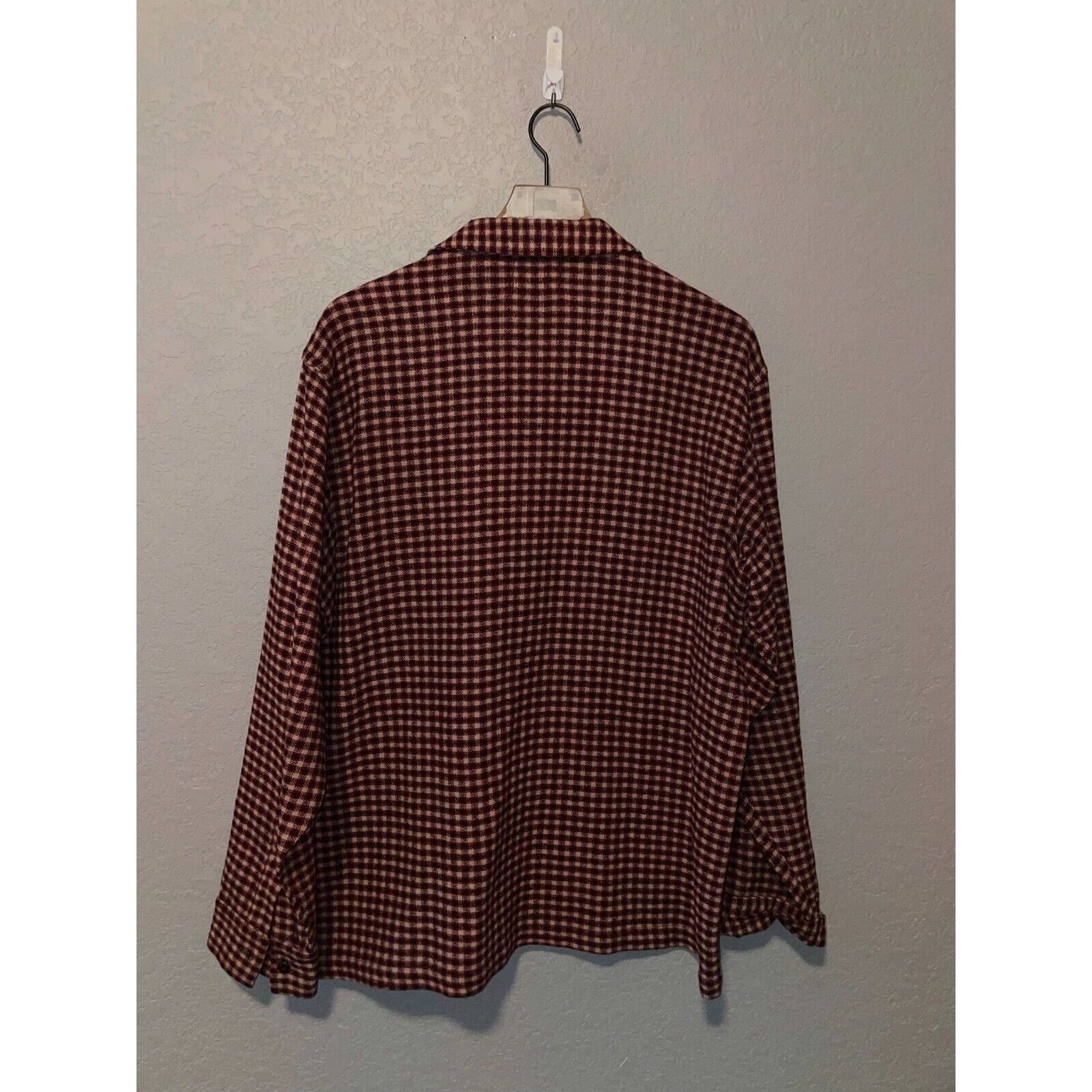 Chippewa 1960s Vintage Chippewa Wool Red Button Down Looped Shirt 60s Size US XL / EU 56 / 4 - 12 Thumbnail