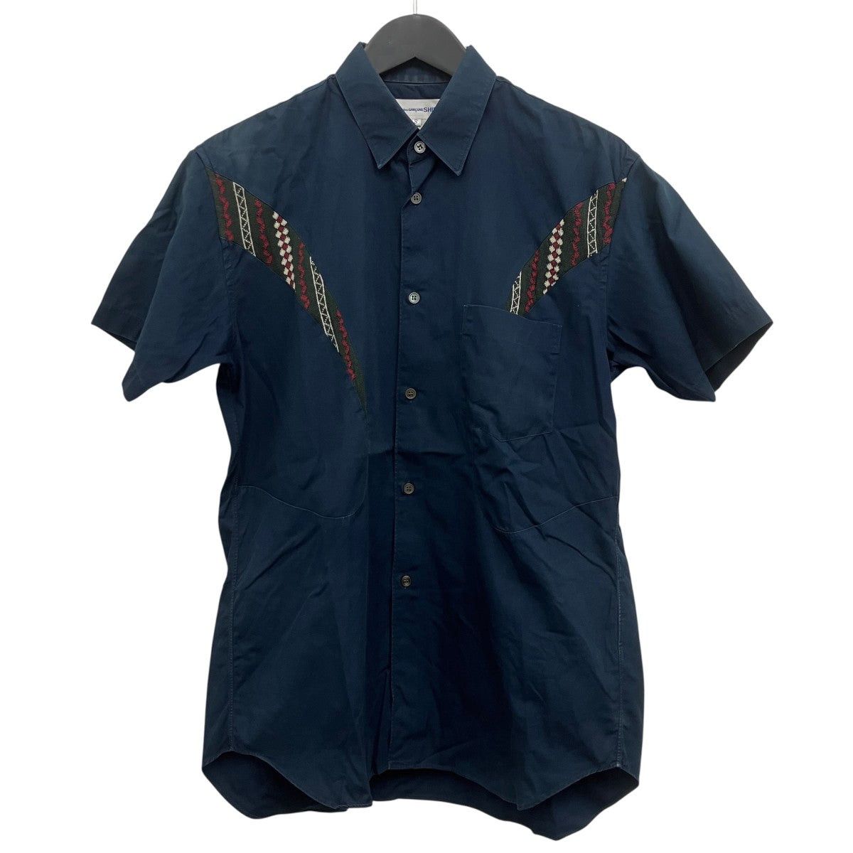 Comme des Garcons SHIRT Knit Panel Short Sleeve Button Up Shirt Size US S / EU 44-46 / 1 - 1 Thumbnail