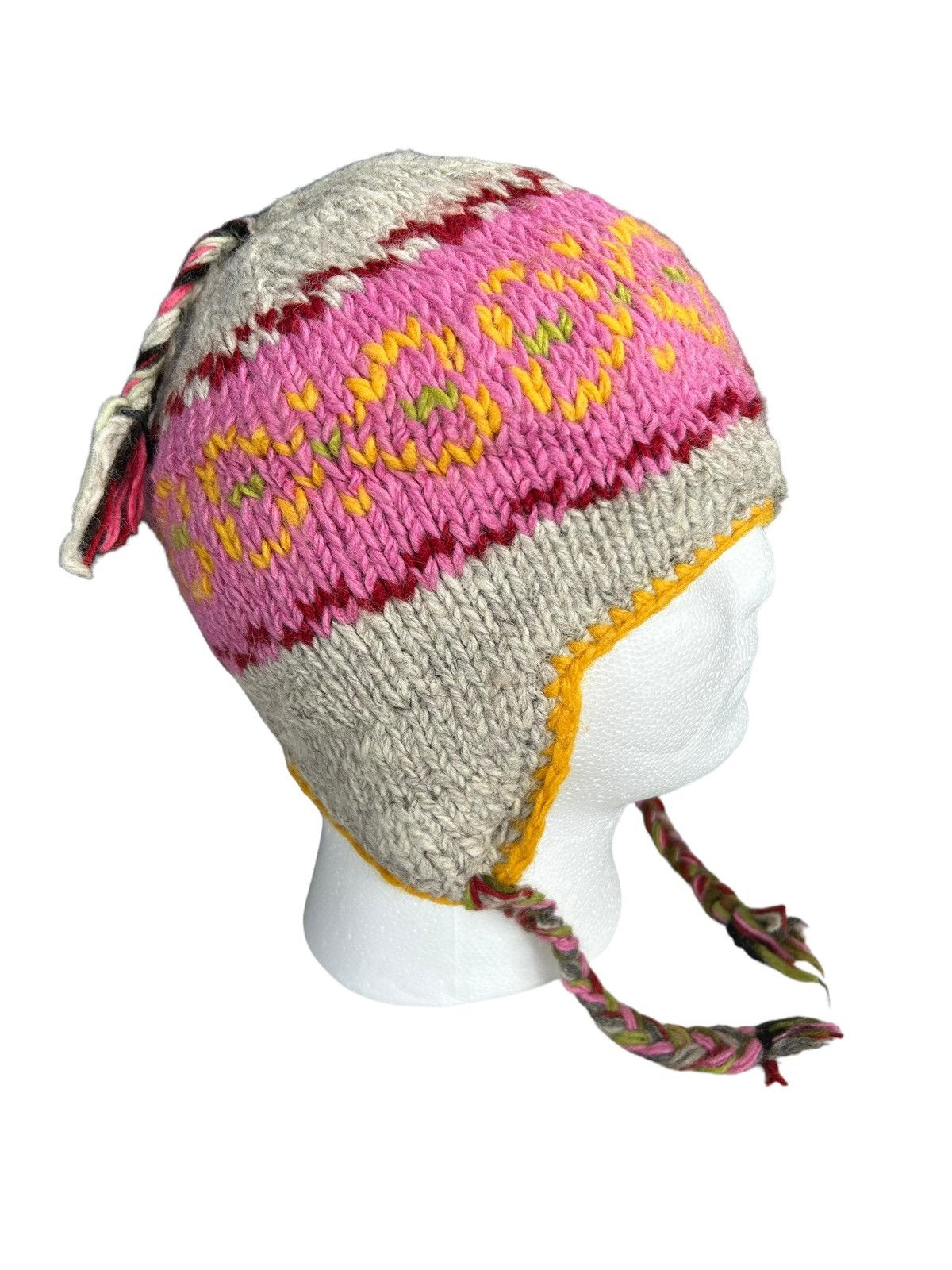 14th Addiction × Japanese Brand 🌈 Hippies Style Knitted Multicolour wool Beanie Hats 💥 Size ONE SIZE - 4 Thumbnail