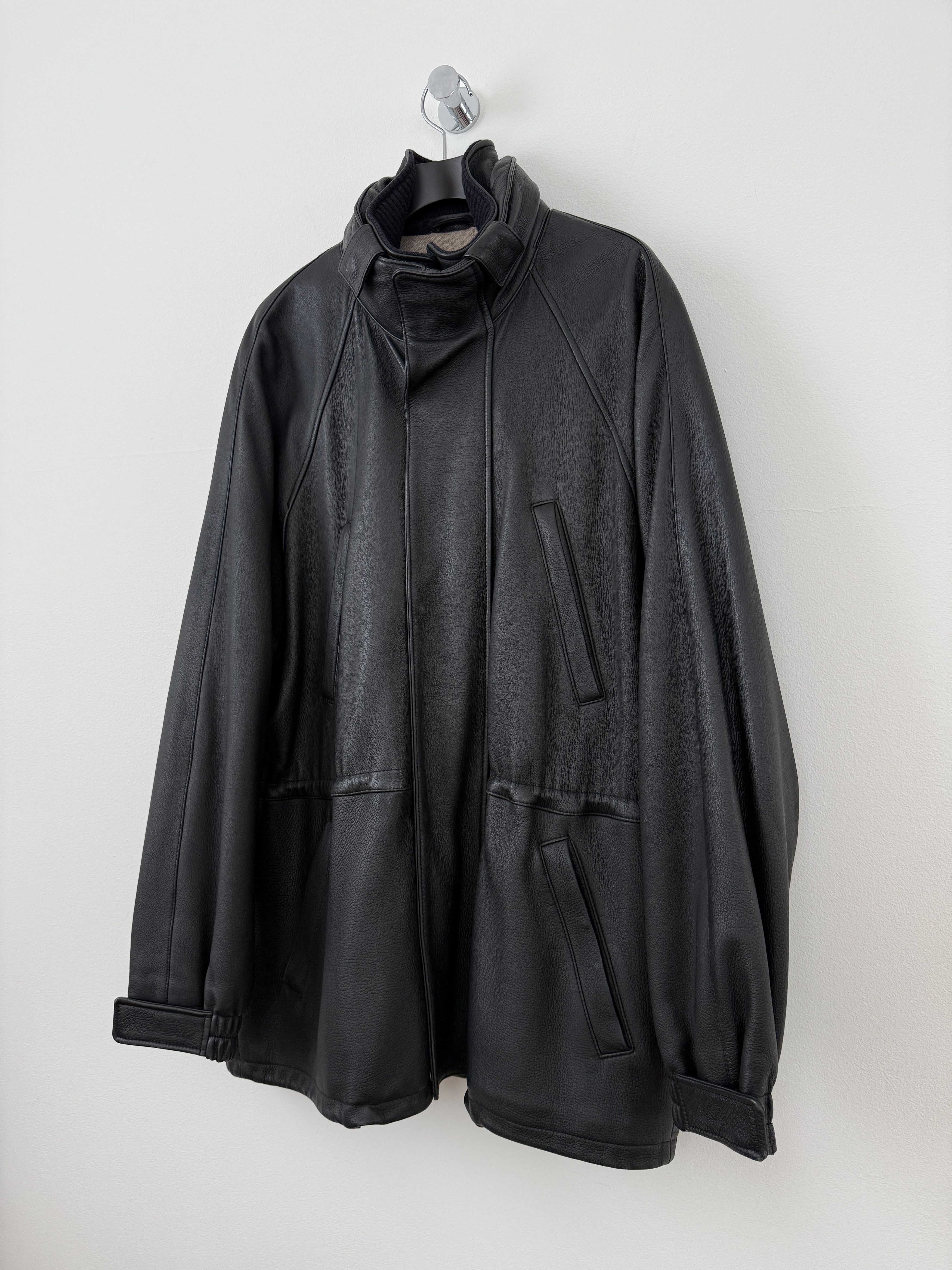 Loro Piana Leather Cashmere Lined Jacket Size US XXL / EU 58 / 5 - 4 Thumbnail