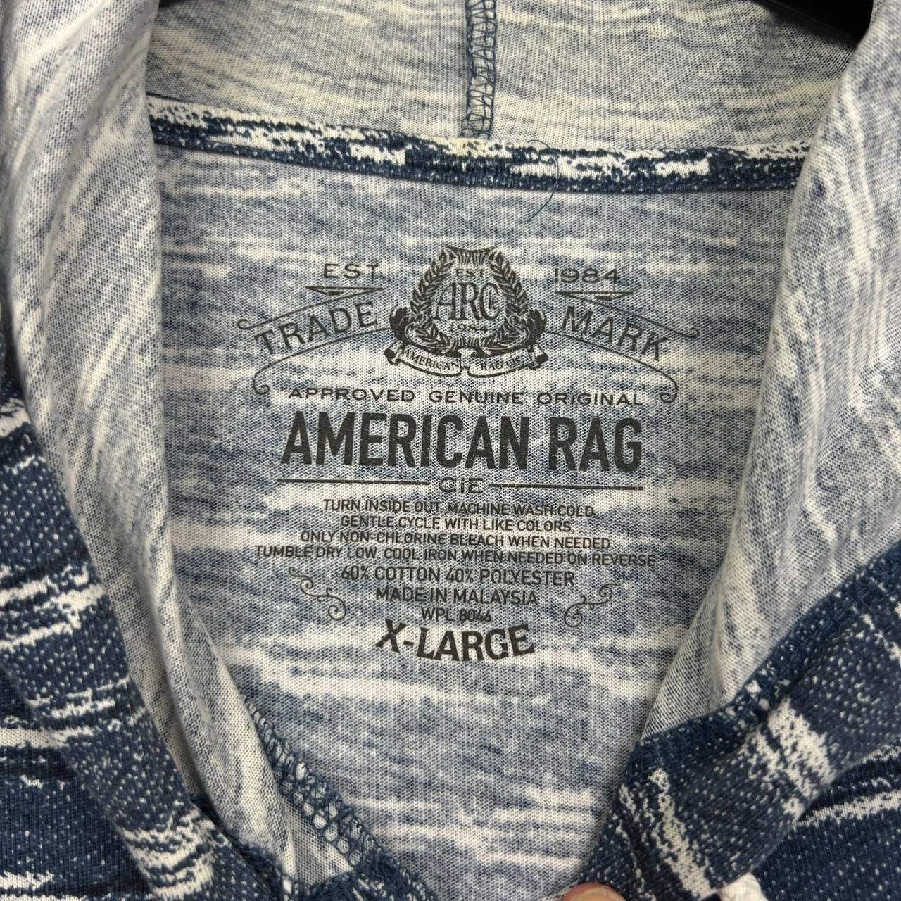 American Rag American Rag Hoodie Men Striped Pullover Long Sleeve XL Size US XL / EU 56 / 4 - 4 Thumbnail