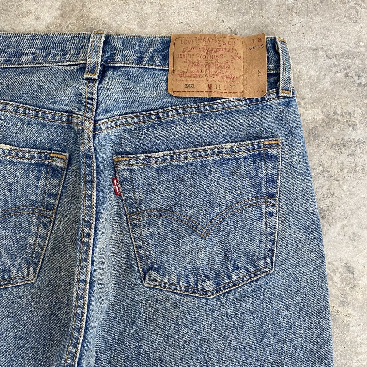 Levi's Vintage Levis 501 Faded Stonewashed Blue Distressed Jeans Size US 30 / EU 46 - 12 Thumbnail