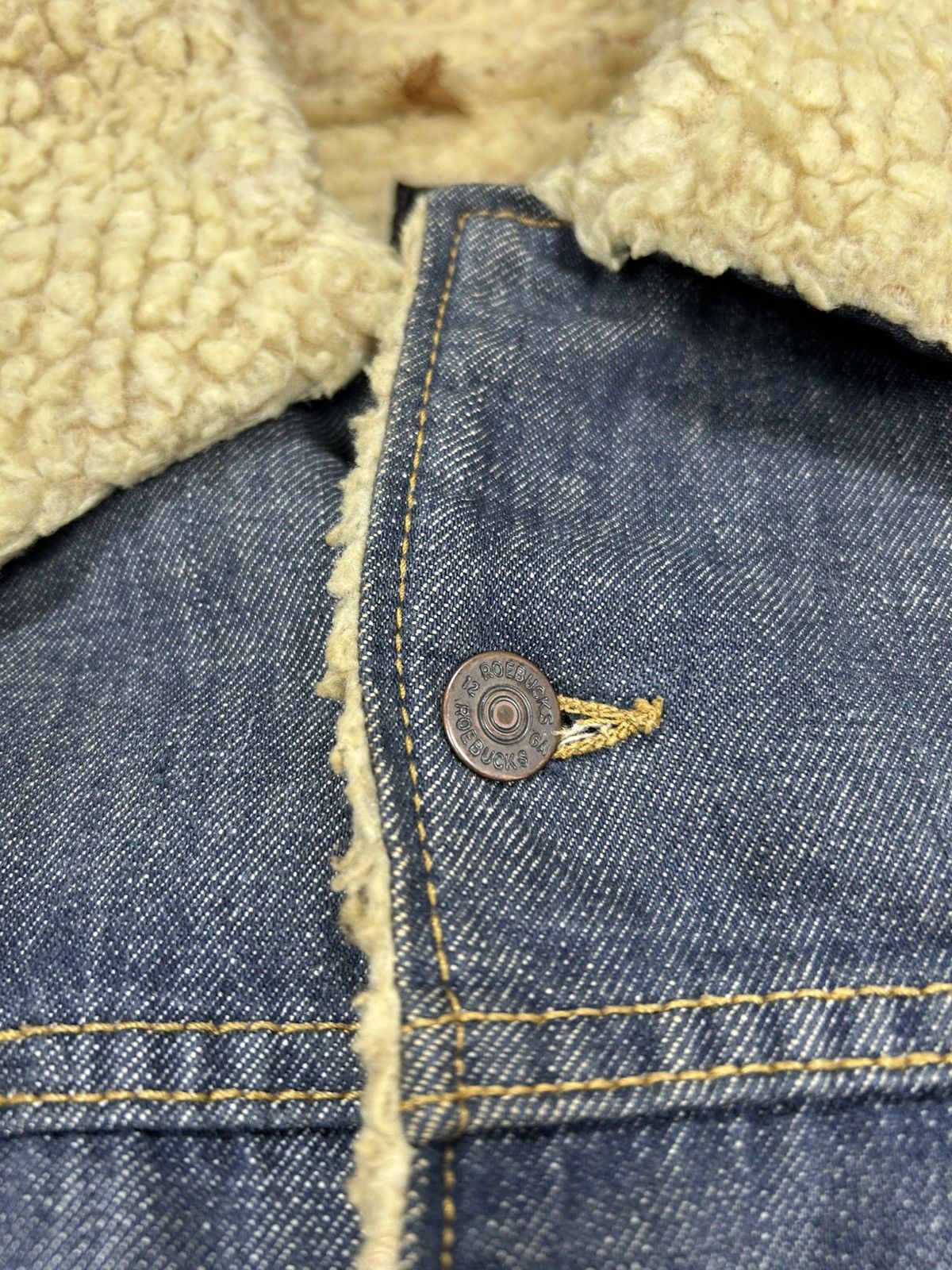 Sears Vintage 60’s Sears Roebuck Denim Sherpa Lined Ranch Jacket Size US M / EU 48-50 / 2 - 6 Thumbnail
