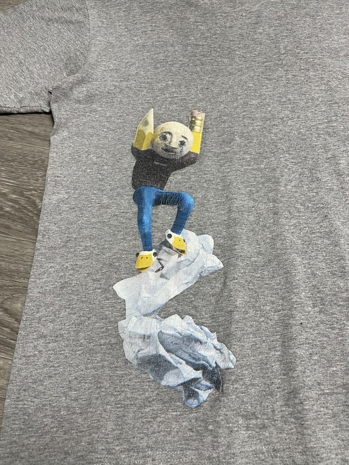 Supreme Supreme x Mike Hill Regretter Grey T-Shirt SS17 Size US M / EU 48-50 / 2 - 4 Thumbnail