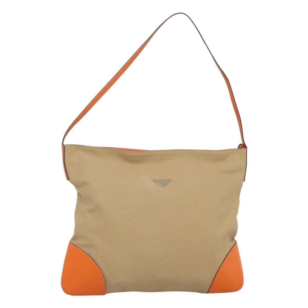 Prada PRADA Tote Bag Canvas Beige Silver Size ONE SIZE - 1 Thumbnail