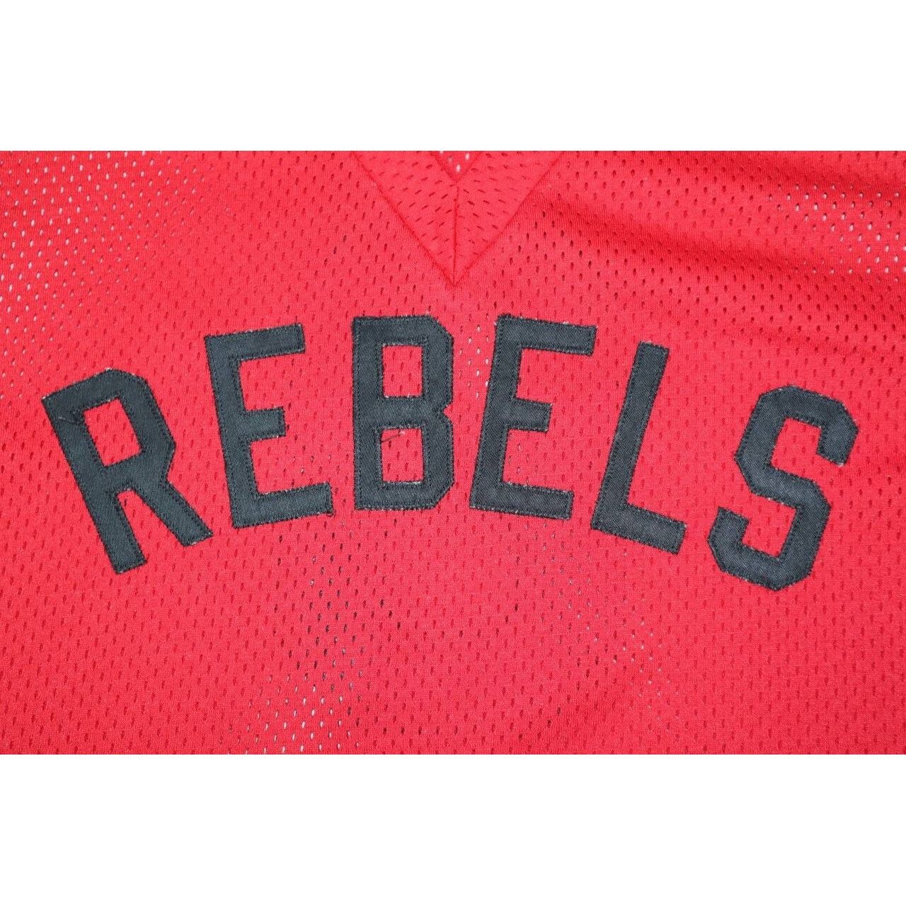Majestic Vintage Rebels Ole Miss Majestic Red Jersey V Neck USA Made Size US XL / EU 56 / 4 - 4 Thumbnail