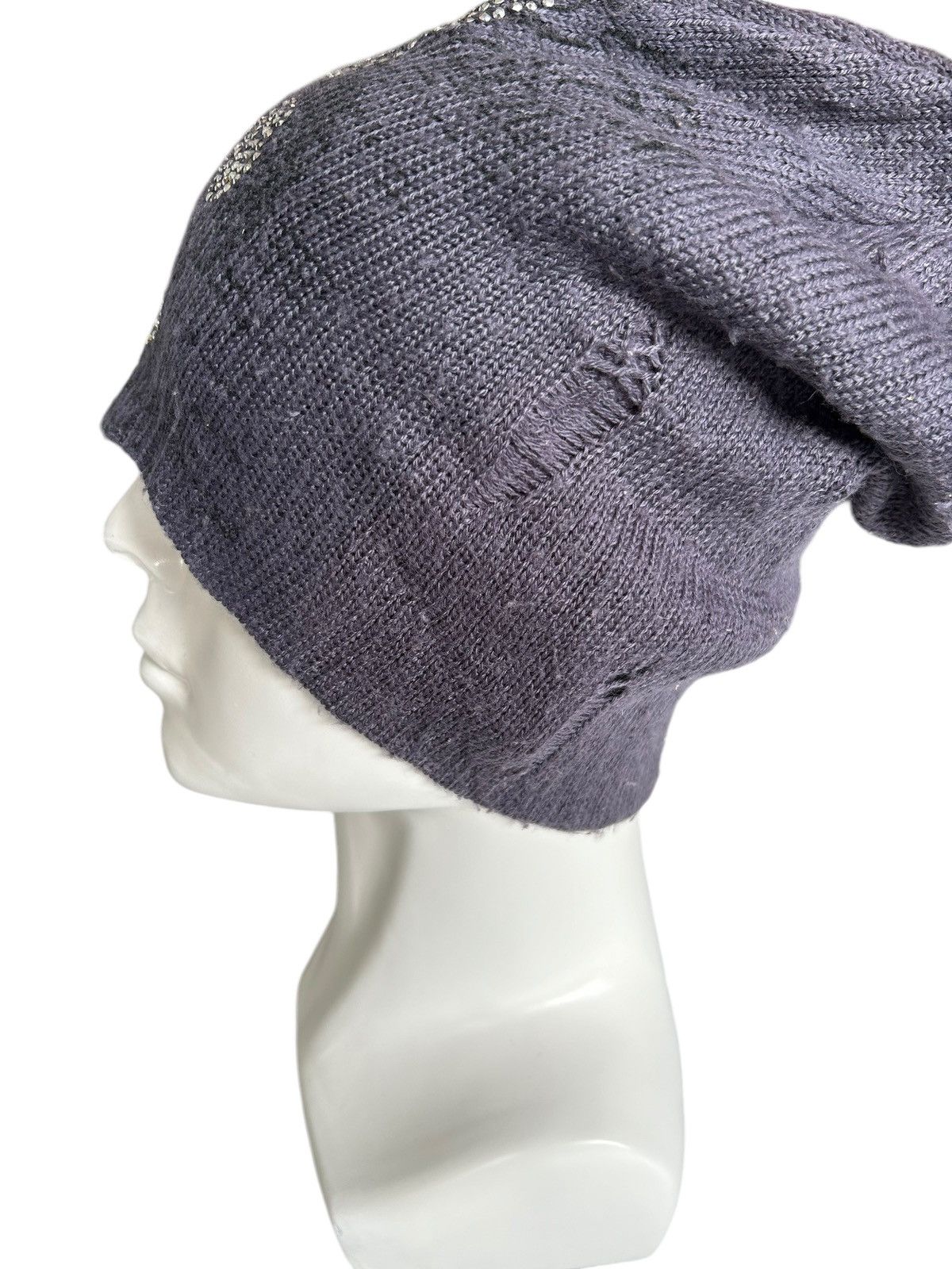 Japanese Brand Skull Distressed Design Punk Bondage Style Beanie Hats ☠️☠️ Size ONE SIZE - 7 Thumbnail