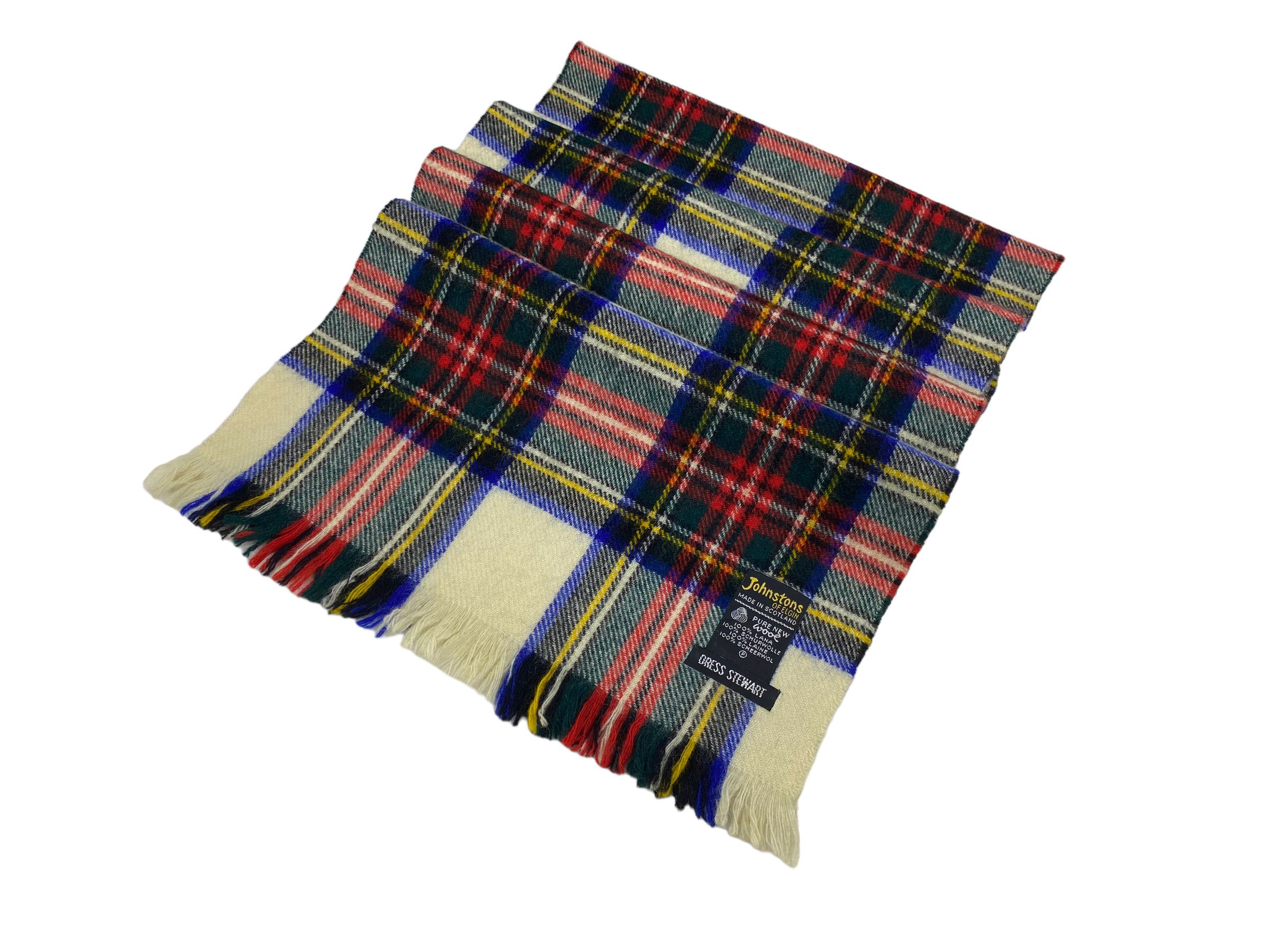 Johnstons Of Elgin × Vintage Vintage Johnstons of Elgin PureNewWool Checkered Plaid Scarf Size ONE SIZE - 5 Thumbnail