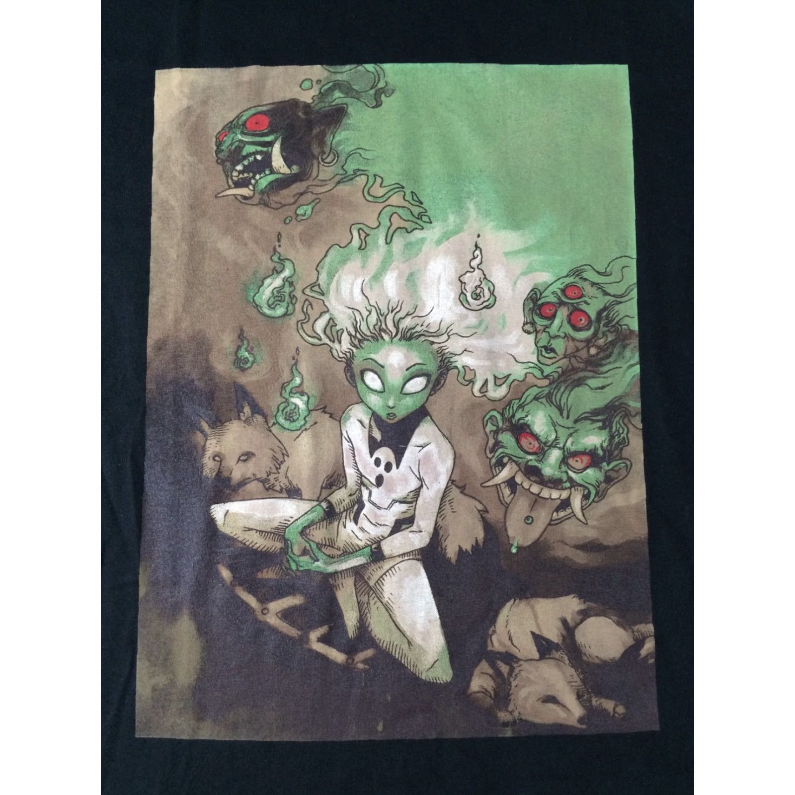 Vintage VINTAGE Green Dark Female Elf - Goblin Demon Art T Shirt Sz M - Mystic Zelda Link NWOT Size US M / EU 48-50 / 2 - 2 Thumbnail