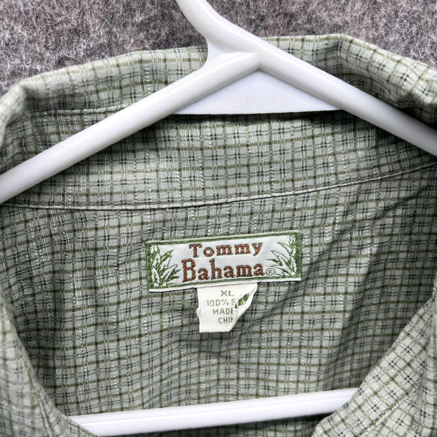 Tommy Bahama VINTAGE: No Tommy Bahama Shirt Mens XL Green Check Long Sleeve Silk Button Front Casual Size US XL / EU 56 / 4 - 2 Thumbnail