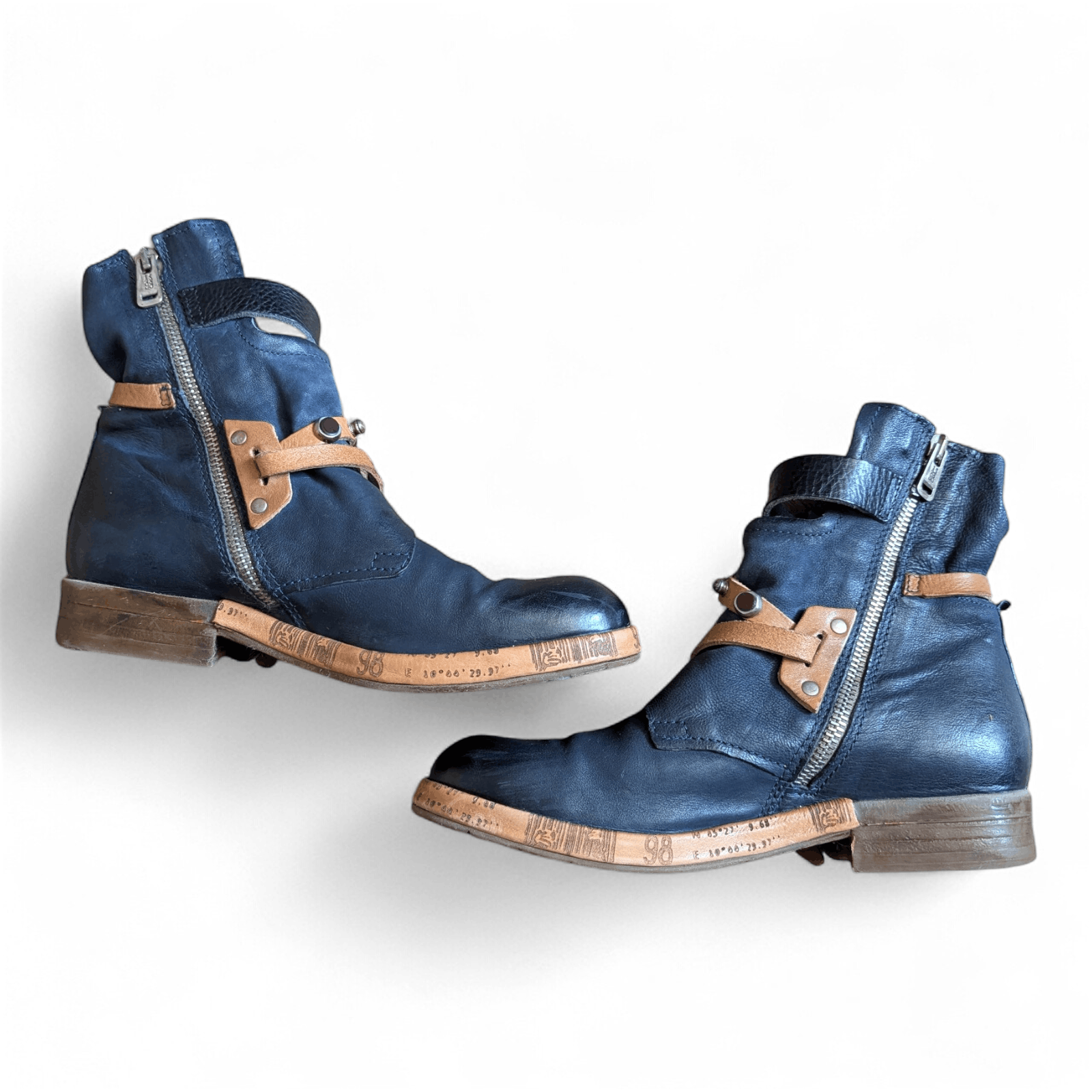 A.S.98 A.S. 98 SAINT Multi-Strap Biker Ankle Boots Size US 8 / IT 38 - 11 Thumbnail