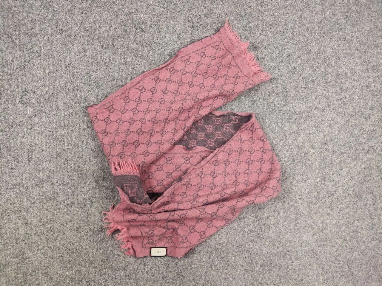 Gucci Gucci GG Monogram Authentic double-sided wool scarf Size ONE SIZE - 12 Thumbnail