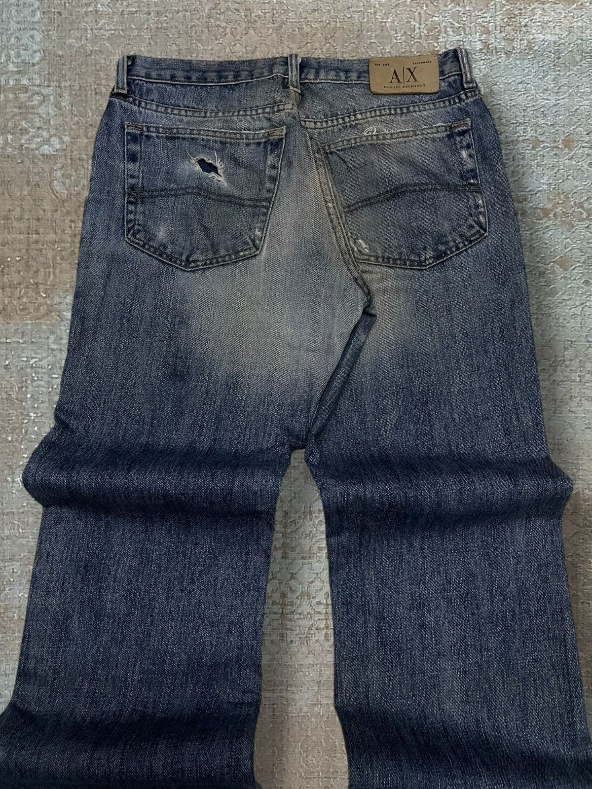 Armani Exchange Vintage 1990s Designer Armani Exchange Distressed Denim Size US 30 / EU 46 - 12 Thumbnail