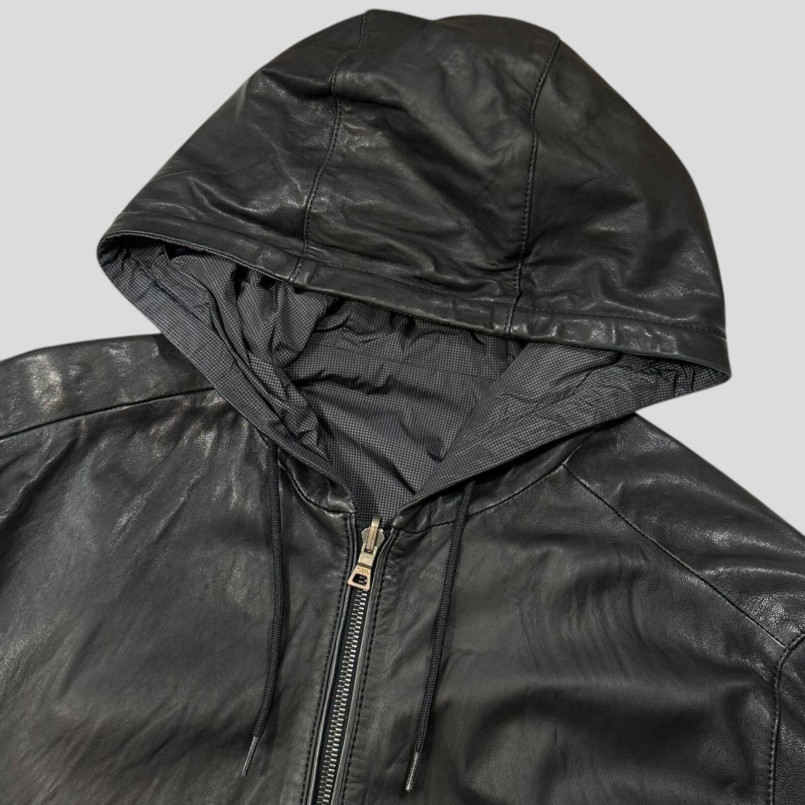 Prada Prada Sport 2010 Reversible Leather Micro Check Nylon Jacket Size US L / EU 52-54 / 3 - 6 Thumbnail