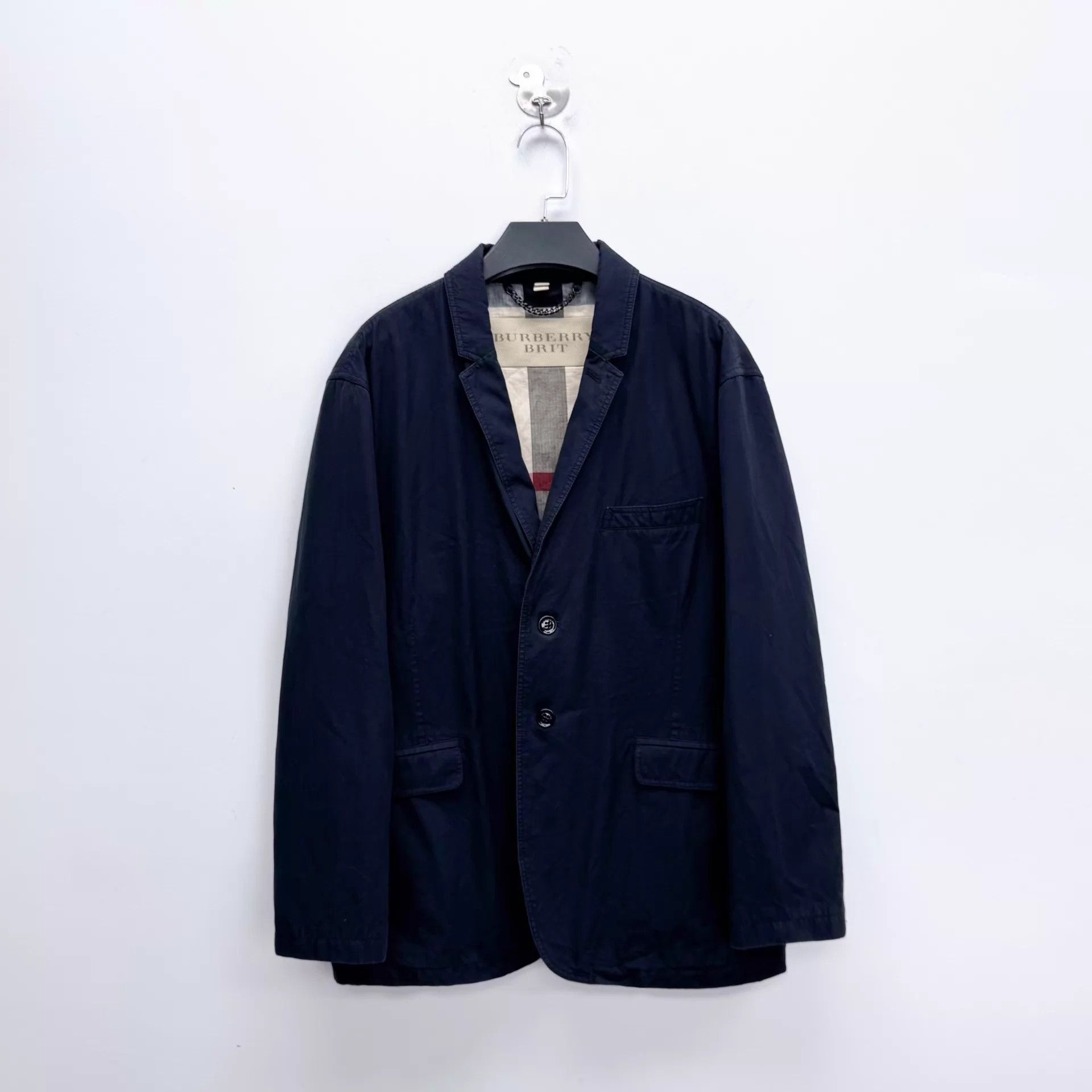 Burberry Burberry Black Multi-Pocket Single-Breasted Leather Blazer Size US XL / EU 56 / 4 - 1 Thumbnail