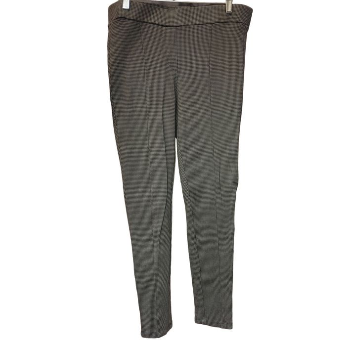 Other Style & Co. Women's Dark Gray Houndstooth Print Pull On Pant