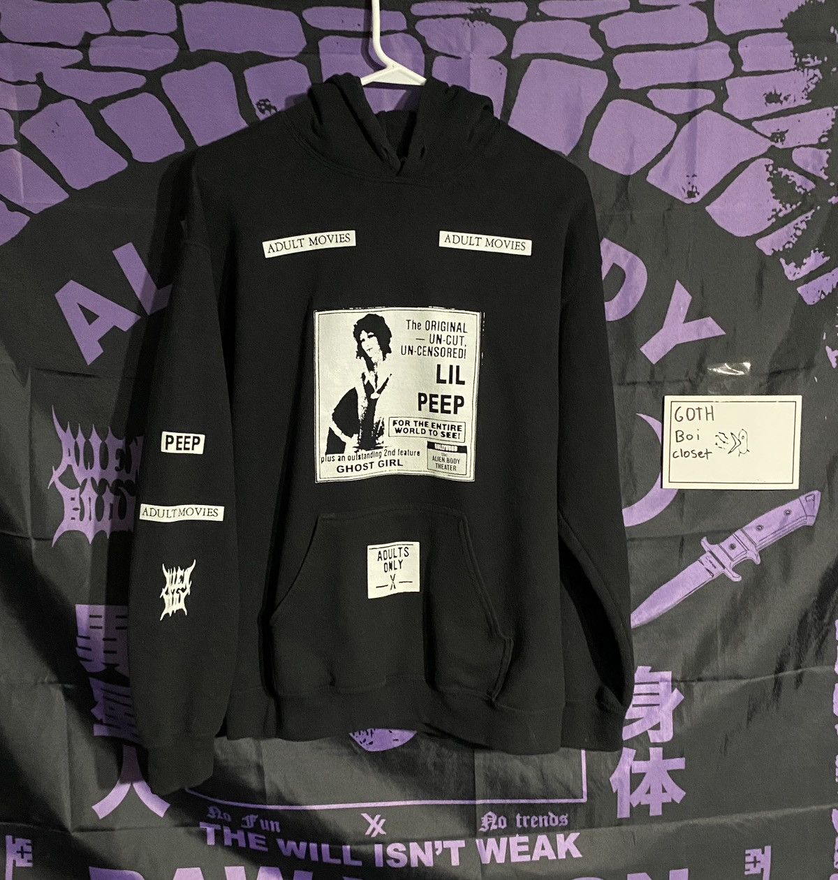 Lil Peep X Alien Body “Adult Movies” hoodie