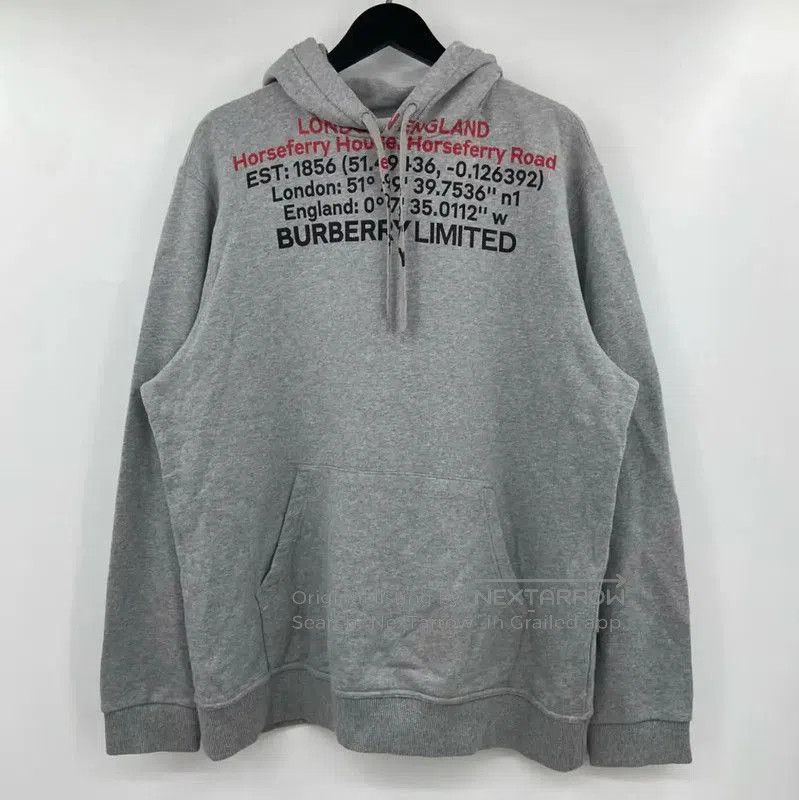 Burberry Burberry Gray Cotton Hoodie for Men. Size US XL / EU 56 / 4 - 1 Thumbnail