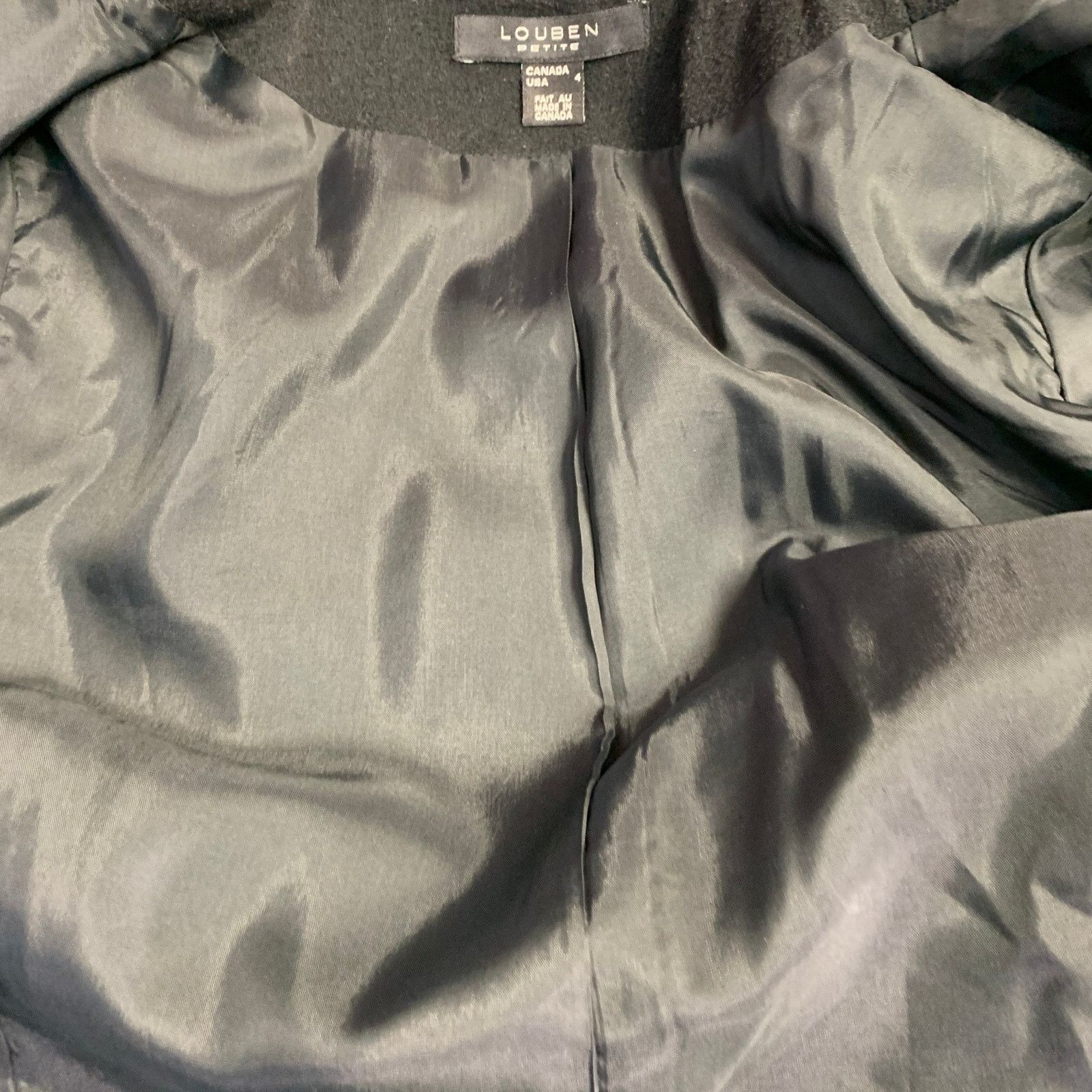 Other LOUBEN Size 4 Black Wool Blend Zip Up Jacket Size S / US 4 / IT 40 - 6 Thumbnail