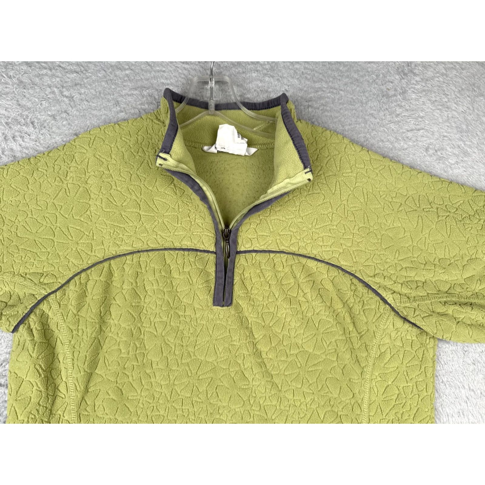 Vintage Columbia Fleece Sweater Womens XL Green 1/4 Zip Mock Neck Pocket Sleeve Hiking Size XL / US 12-14 / IT 48-50 - 4 Thumbnail