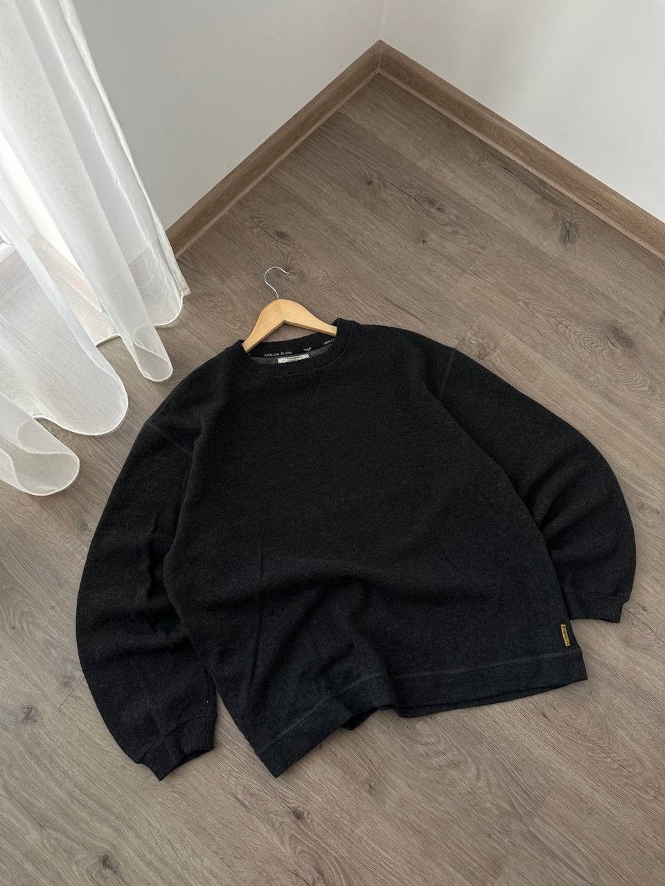 Armani × Vintage Vintage Armani Jeans Navy Gray Sweater Size US XL / EU 56 / 4 - 3 Thumbnail