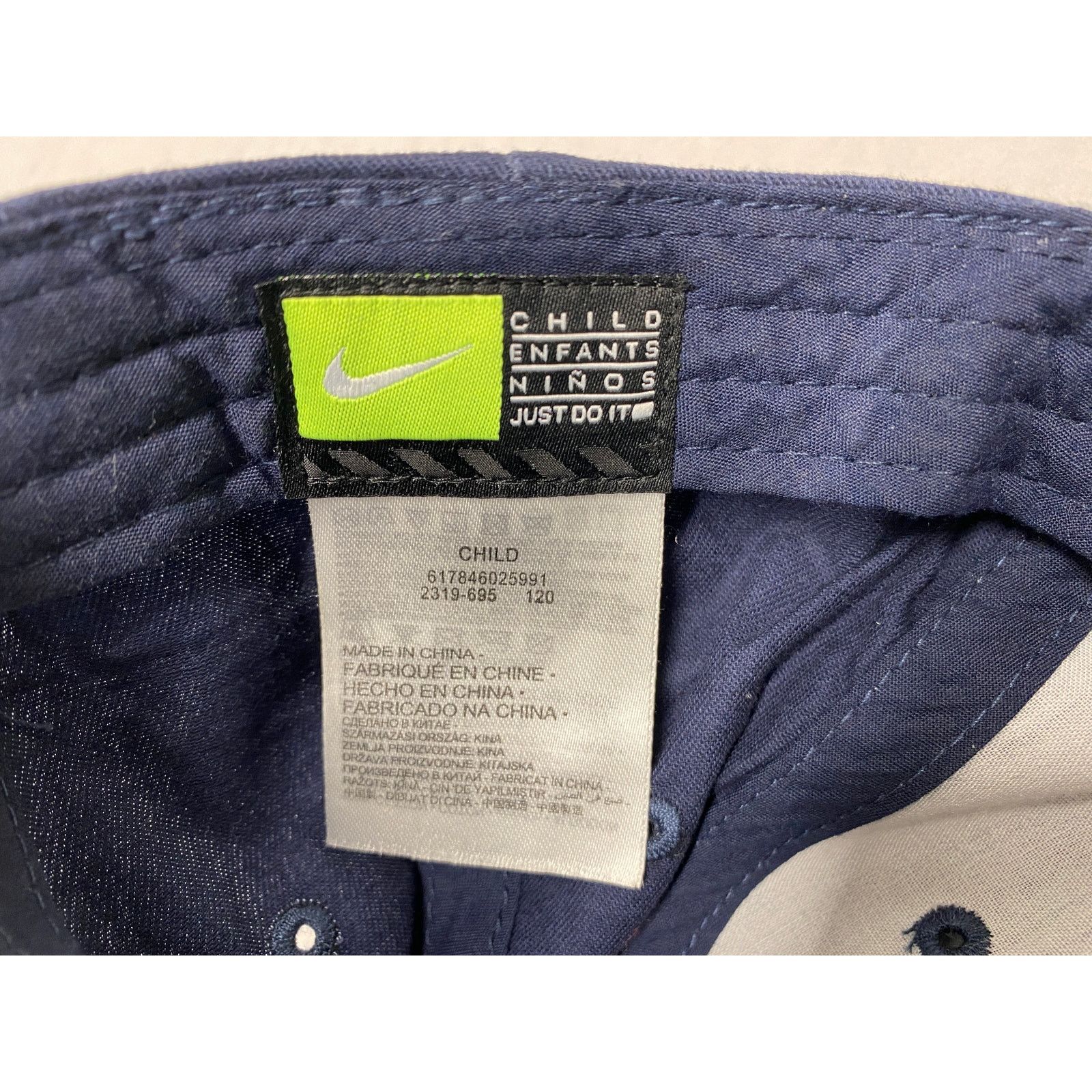 Nike Nike Kids Navy Blue Swoosh Adjustable Strapback Baseball Hat Size ONE SIZE - 4 Thumbnail