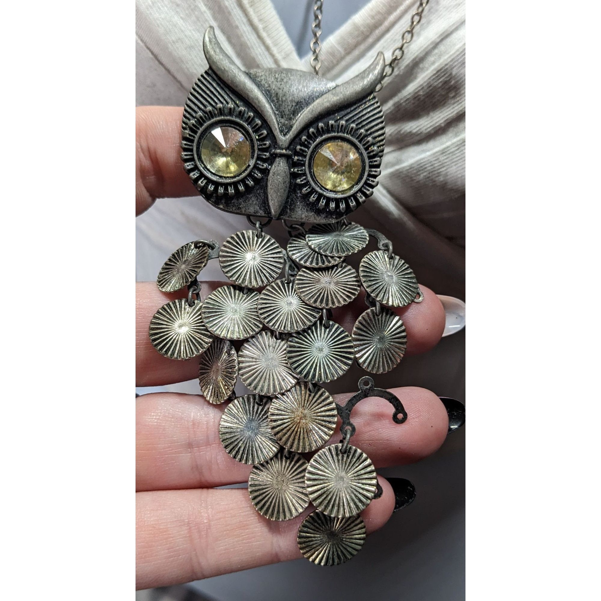 Other Quirky Y2K Own Pedant Necklace With Disc Fringe Feathers And Size ONE SIZE - 8 Thumbnail
