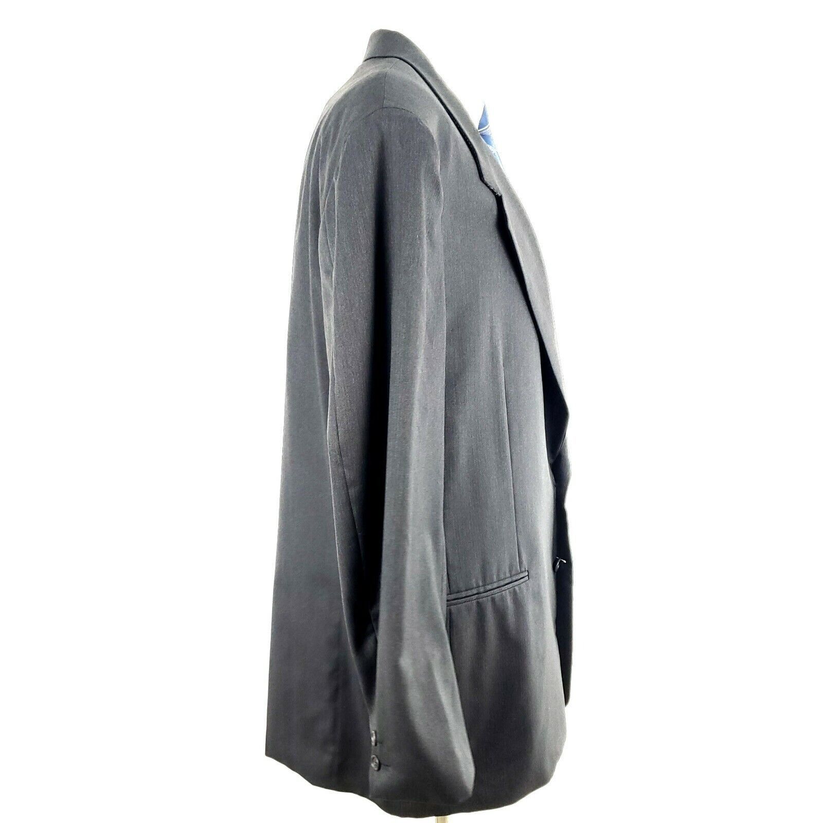 Canali Canali Proposta 44L 2 Button Herringbone Wool Gray Blazer Sp Size 44L - 7 Thumbnail