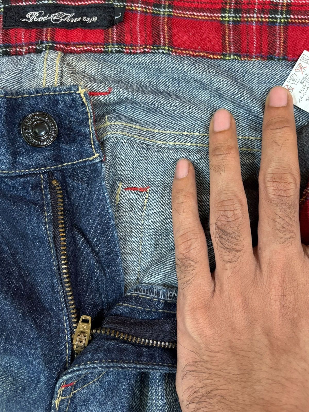 Levi's Vintage Japanese Brand Patches Rusty Wash Sashiko Style Jean Size US 32 / EU 48 - 9 Thumbnail