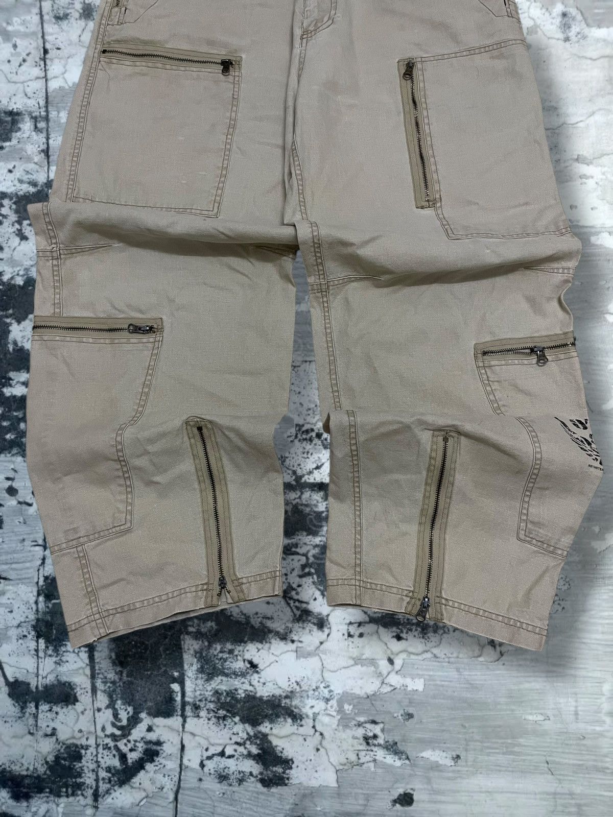Japanese Brand Vintage 1990s Og Japan Designer OTB Tactical War Baggy Pant Size US 31 - 3 Thumbnail