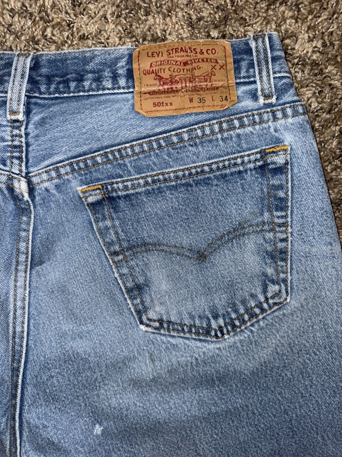 Levi's Vintage Clothing 1990s Levi’s 501xx Jeans 32 x 31 Size US 32 / EU 48 - 3 Thumbnail