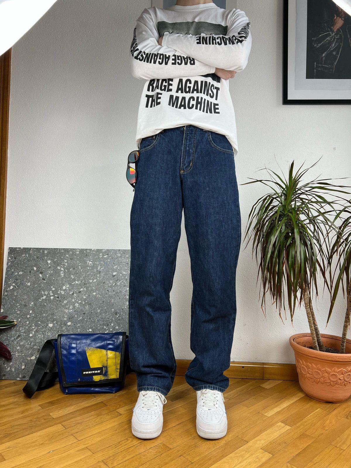 Oakley × Vintage Vintage Oakley industrial denim jeans 00s rare skull logo Size US 28 / EU 44 - 14 Thumbnail