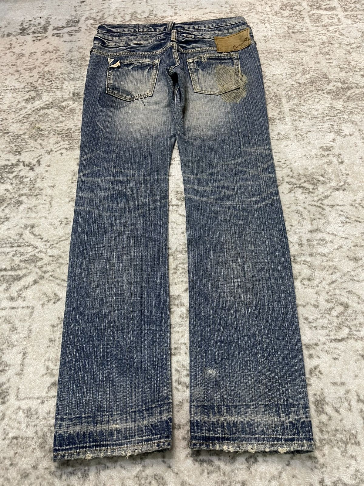Japanese Brand 2000s Antgauge Japan Double Waist Newspaper Boro Jeans Size US 29 - 2 Thumbnail